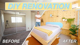 COMPLETELY DIY BEDROOM RENOVATION | Modern Builds
