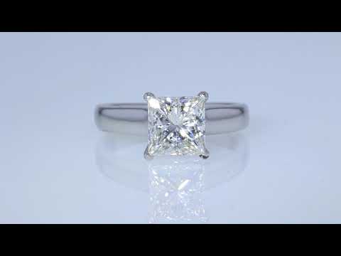 2.12ct Princess Diamond Platinum Ritani Engagement Ring GIA Cert/Appr $25K $9995