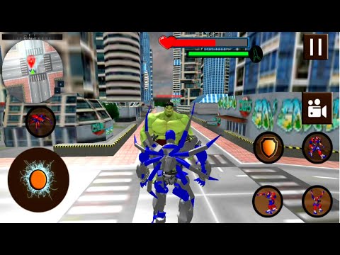 Spider Robot Vs Monster Hulk Vs Spider Villains | Multi Spider City Rescue - Android GamePlay HD