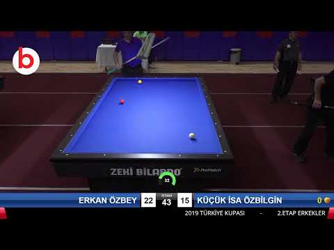 ERKAN ÖZBEY & KÜÇÜK İSA ÖZBİLGİN Bilardo Maçı - 2019 TÜRKİYE KUPASI 2.ETAP ERKEKLER-1.ÖN ELEME