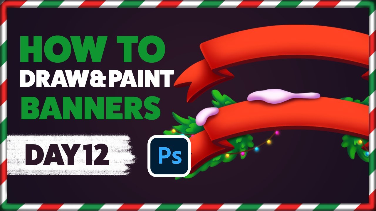 How To Draw&Paint A Banner / Art Advent Calendar 2024 🎁 | Beginner Friendly