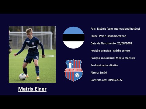 Matrix Einer (Paide Linnameeskond / Estonia) vs JK Tammeka | all actions, 70 mins worth of footage
