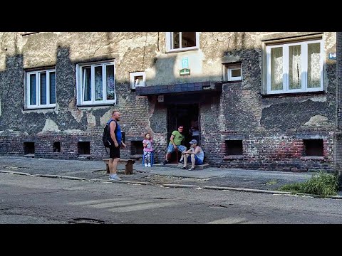 Neglected District. Walking in Bytom, Rozbark, Poland