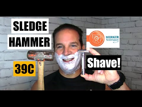 Merkur 39C Sledge Hammer Shave & Review
