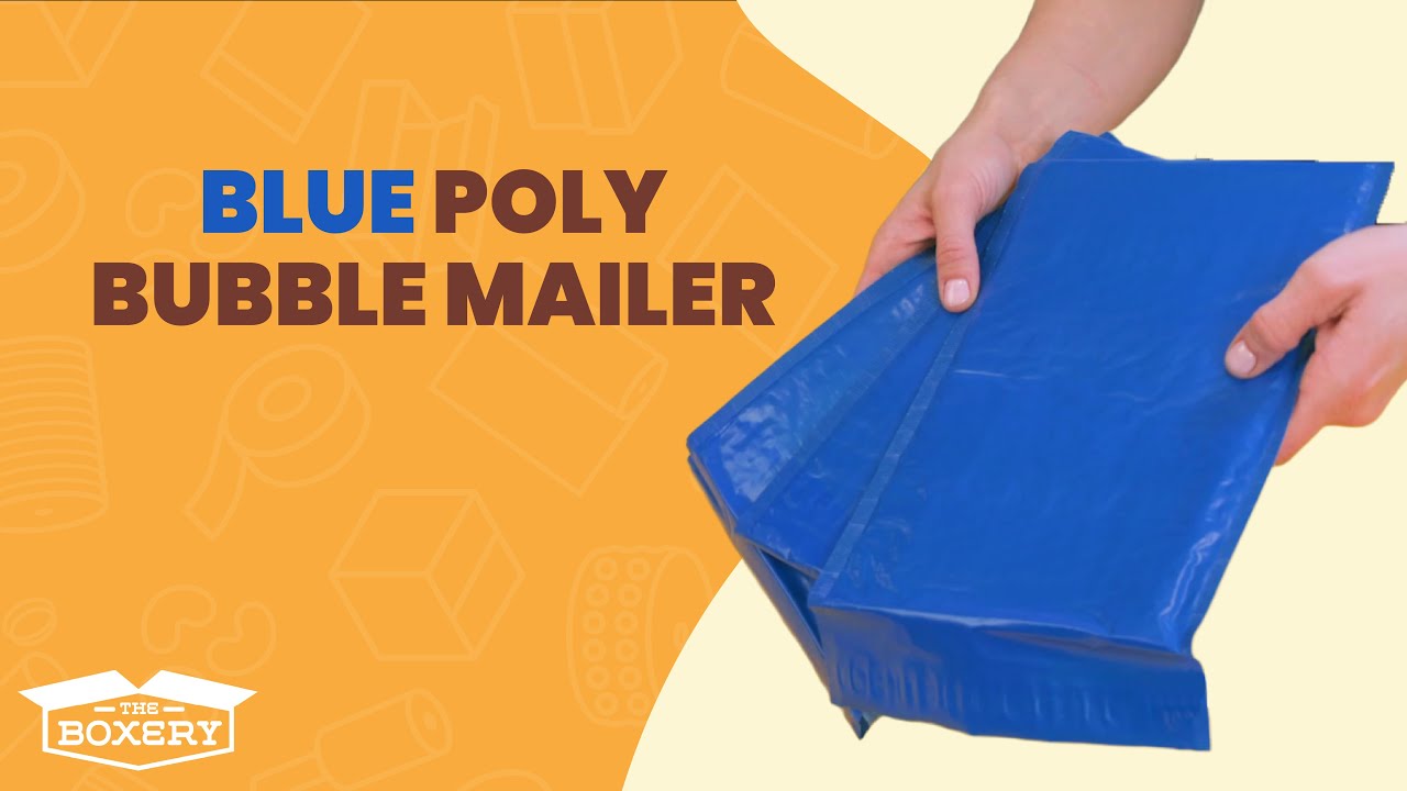 Youtube Video LUX Blue Poly Bubble Mailers #1 100/cs