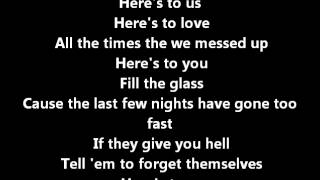 Halestorm - Here&#39;s to us ( lyrics Glee; karaoke instrumental)