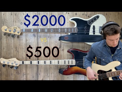 $500 Sire Marcus Miller V7 vs $2000 Fender Jazz Bass Guitar Demo