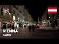 Vienna Austria Night Walk In Main Shopping Streets Kärtner Straße And Graben 4K