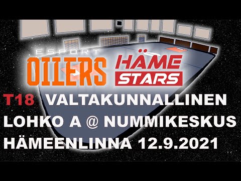 T18, valtakunnallinen Lohko A.  Oilers NG - Häme Stars. Nummikeskus, Hämeenlinna 12.9.2021