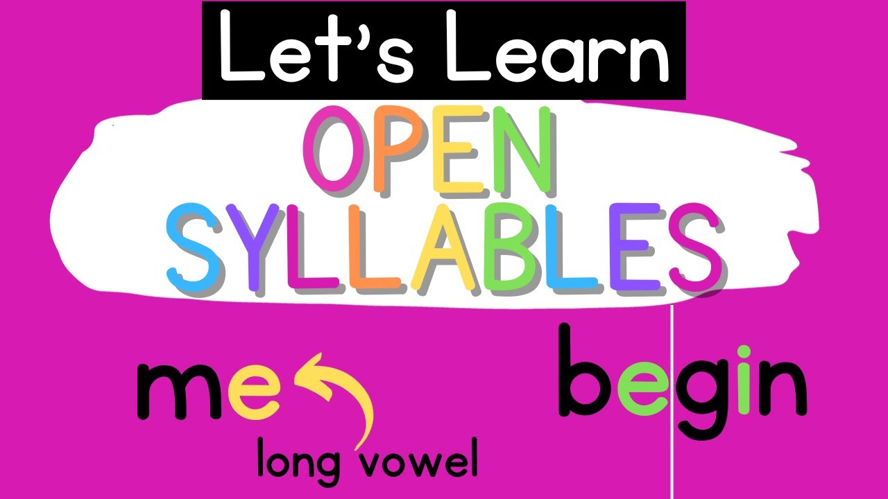 Open Syllables {Syllable Types}