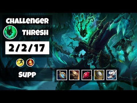 Thresh Challenger Gameplay S11 Replay 11.6 Support (2/2/17) - KOREAN