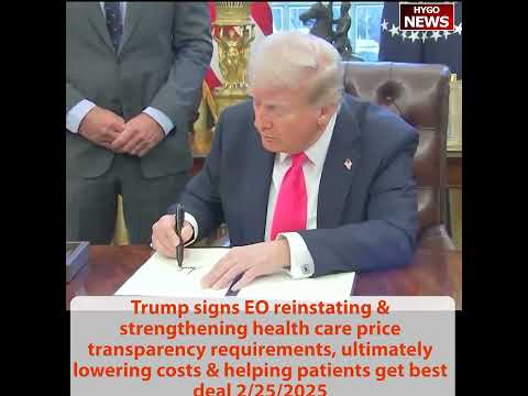 Trump Reinstates Healthcare Price Transparency: 'Biggest Thing for Cutting Prices'; Admires Gulf of America Map