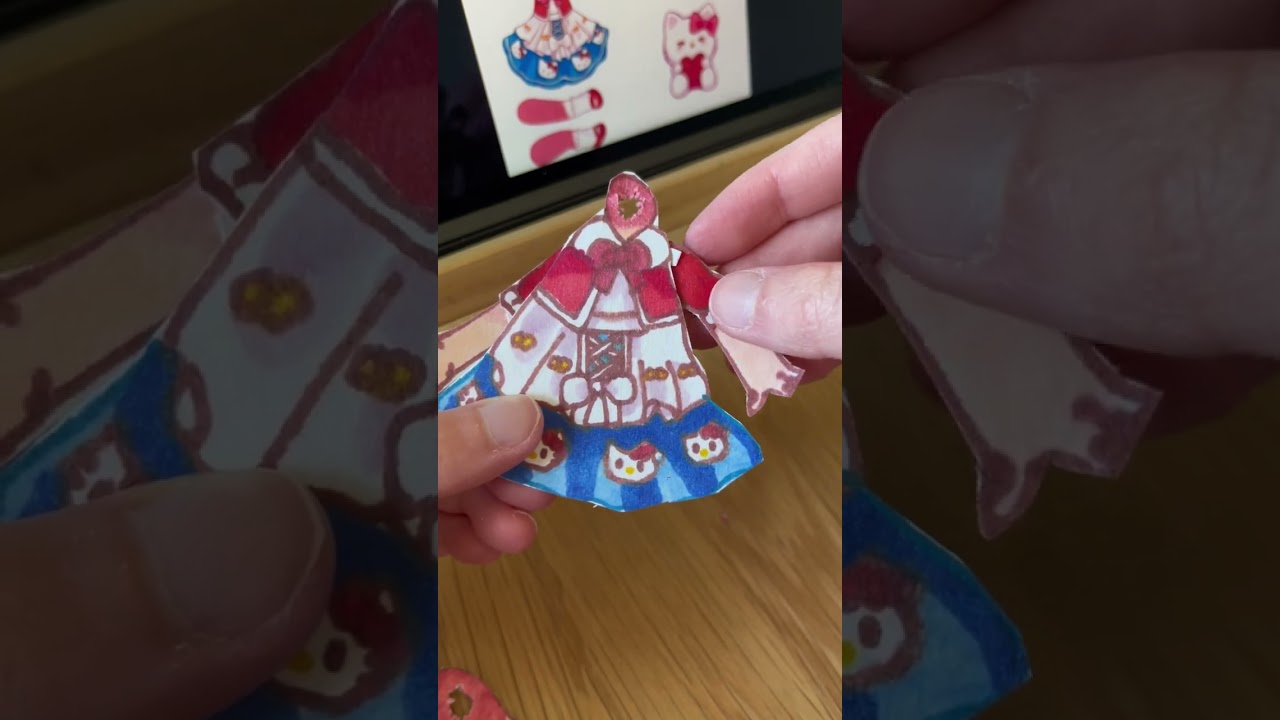 Hello kitty moveable paper doll!