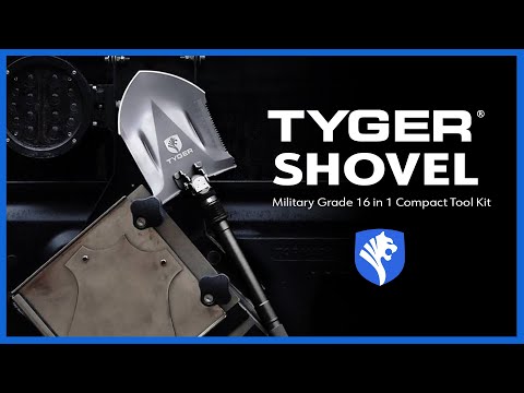 TYGER Shovel.  Military grade 16-IN-1 compact tool kit.