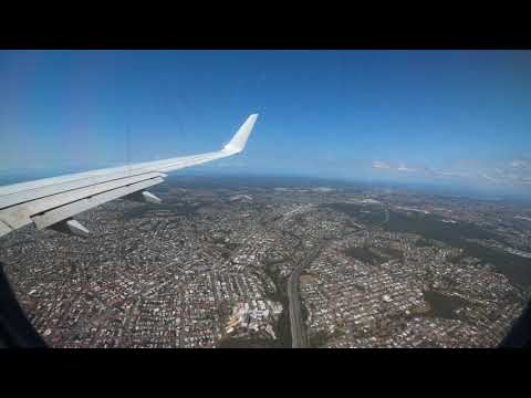 Approach and landing Brisbane Airport  | New Runway 01L | QF662