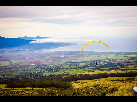 Hawaii - Paragliding from Haleakala Volcano - Maui 4K UHD