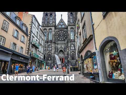 A Beautiful Walk in Clermont-Ferrand, France – City Tour in 4K