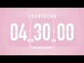 4 Hour 30 Minute Countdown Timer Flip Clock With Simple Beeps