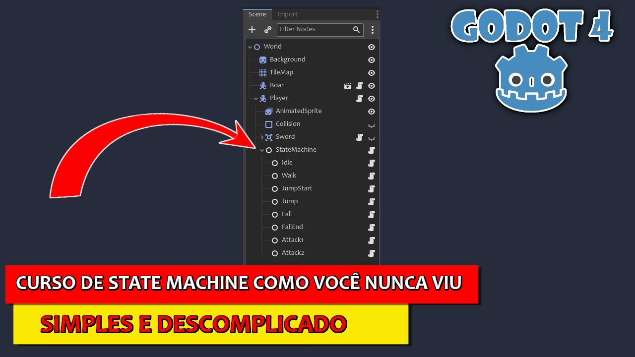 Godot 4 News - Curso completo de StateMachine ( Intermediário )