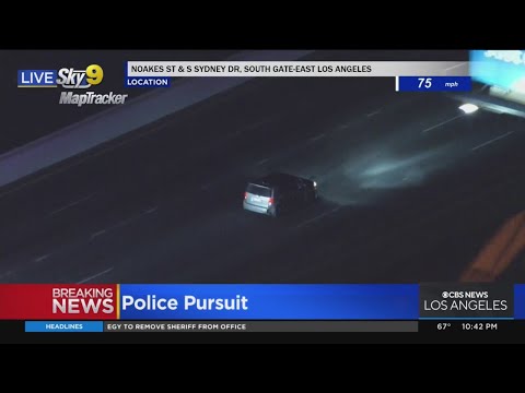 Police in pursuit of domestic violence suspect