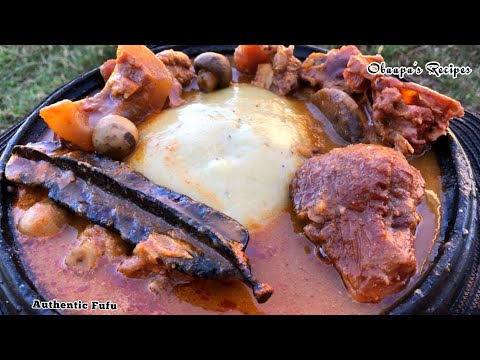 How To Make Authentic Fufu Without Using Powder Or Microwave. Fresh Ghana Cassava & Plantains Fufu!