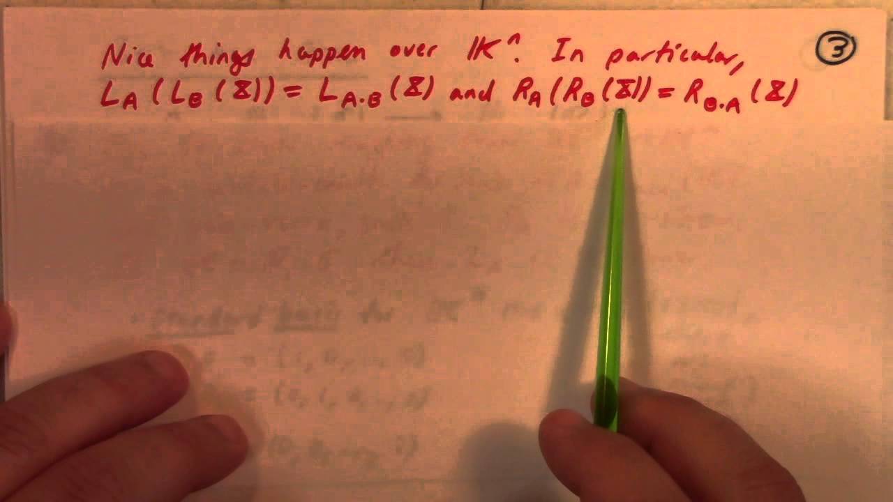 Matrix Groups: Part 1