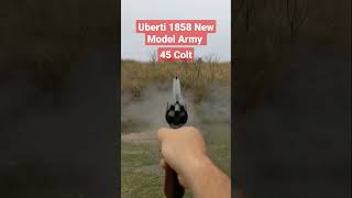 POV Shooting: Big Iron! Uberti 1858 New Model Army cartridge conversion. 45 Long Colt.
