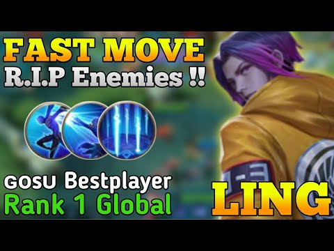 Ling Rank 1 Global ɢᴏsᴜ Bestplayer Fast Move RIP Enemies !! | MOBILE LEGEND BANG BANG