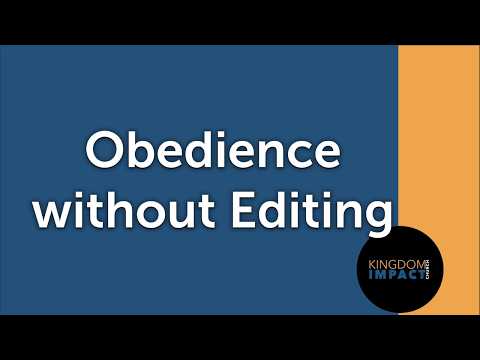 Obedience without Editing – Full Service