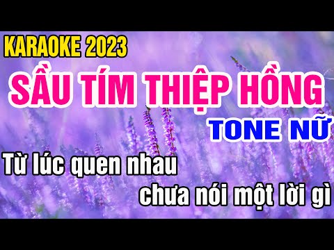 Karaoke Sầu Tím Thiệp Hồng Tone Nữ Nhạc Sống gia huy beat