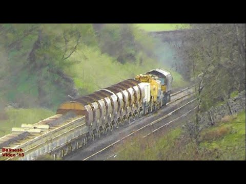 Freight Train Passes Through BLINDING Rain!  Up the Settle and Carlisle. #Shorts