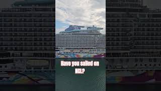 Norwegian Aqua waiting to leave Port Miami.  #cruiseship #travel #cruise #shorts