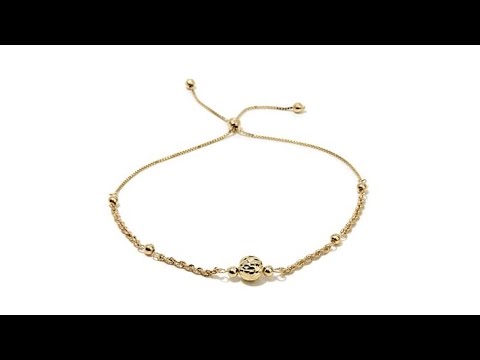 Michael Anthony Jewelry 10K Beaded Rope Chain Bracelet