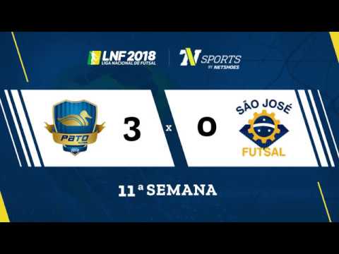LNF2018 - Pato 3 x 0 São José - Gols - 11ª Rodada