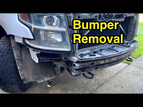 How to remove front bumper cover - Chevy Tahoe, Suburban, GMC Yukon 2015 - 2020.