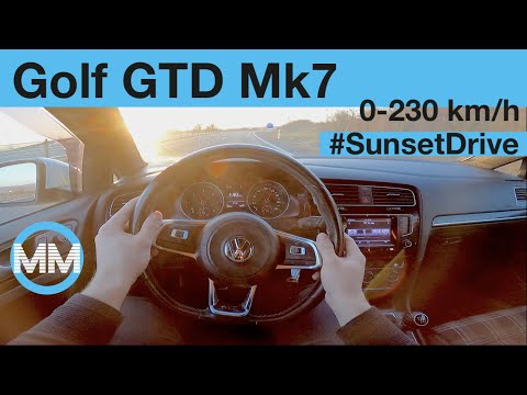 Volkswagen Golf GTD (184 PS) POV Test Drive + Acceleration 0-200 km/h