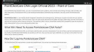 PointClickCare CNA Login Step by Step Guide in 2023 {Pointclickcare-cna.net)
