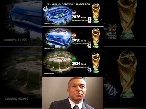 Next 3 FIFA World Cup Finals 🌍 (2026, 2030, 2034) Stadiums Revealed! 🏆