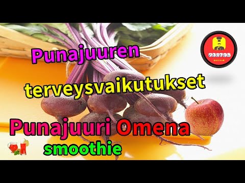 , title : 'Punajuuri Omena smoothie. Punajuuren terveysvaikutukset'