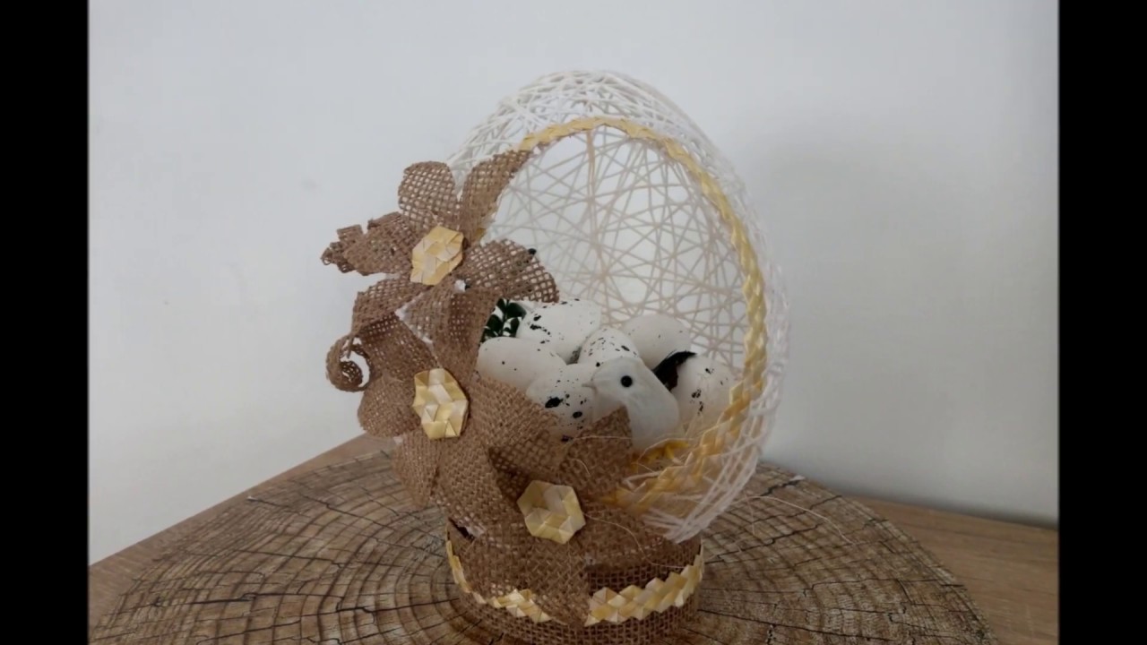 Wielkanoc JAJO Z BALONA| JAJO Z NITEK | PROPOZYCJA WIELKANOCNEJ  DEKORACJI