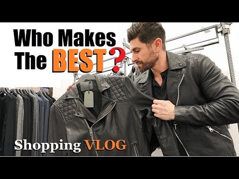 Who Makes The BEST Leather Jackets? (alpha m. Shopping VLOG)