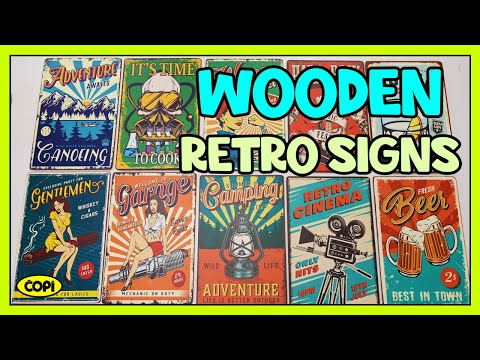 WOODEN Retro signs