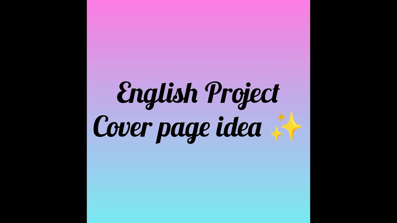 English Project cover page ✨ #edit #english #canva #project #design #coverpage