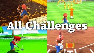 Mario Sports Superstars - All Challenges (Hard Mode)