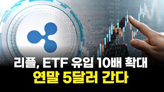 리플, ETF 유입 10배 확대…연말 5달러 간다