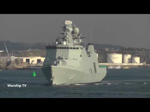 ROYAL DANISH NAVY HDMS ESBERN SNARE L17 ENTERS DEVONPORT NAVAL BASE - 20th January 2017