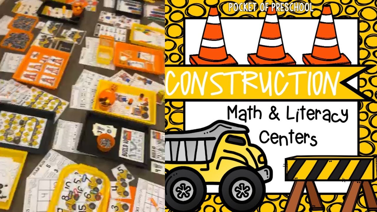 Construction Math & Literacy Centers Unit Preview