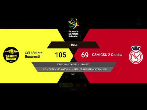 L1BM 2021-2022: CSU Știința București - CSM CSU 2 Oradea