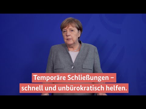 Kanzlerin Merkel: Wir lassen Unternehmen und Selbstständige in der Corona-Pandemie nicht allein