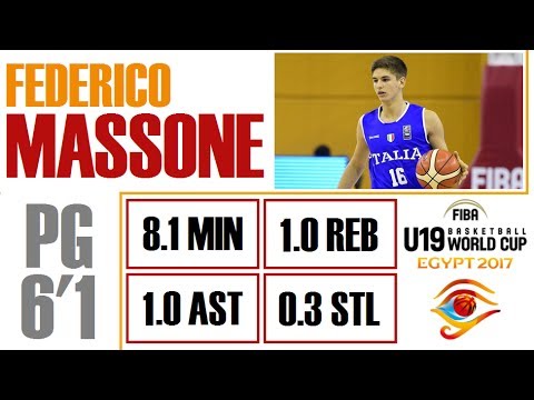 Federico Massone - Highlights - 2017 FIBA U19 World Cup